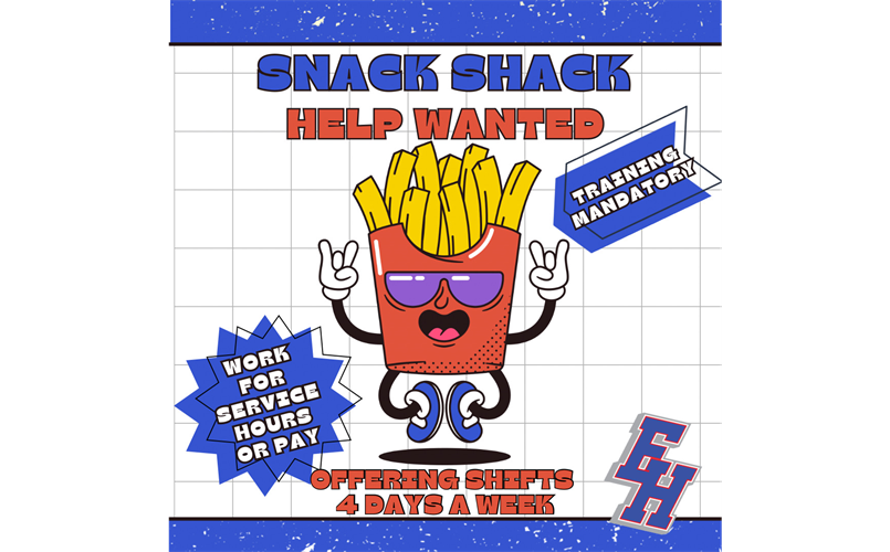 Snack Shack help wanted, learn more and sign up here!