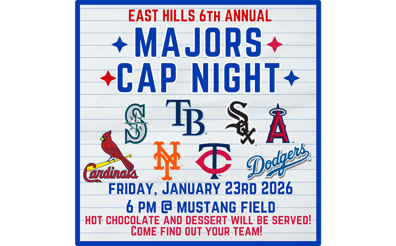Majors Cap Night, Jan 23 at 6pm